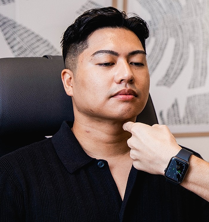 Person receiving treatment in a clinic setting.